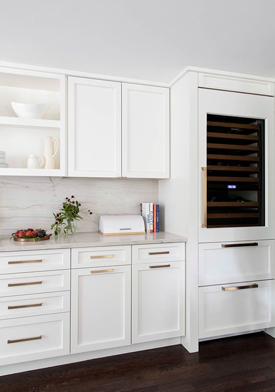 White and Gold Trim bar