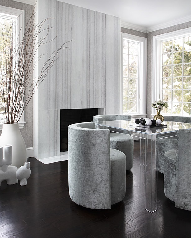 stone fireplace