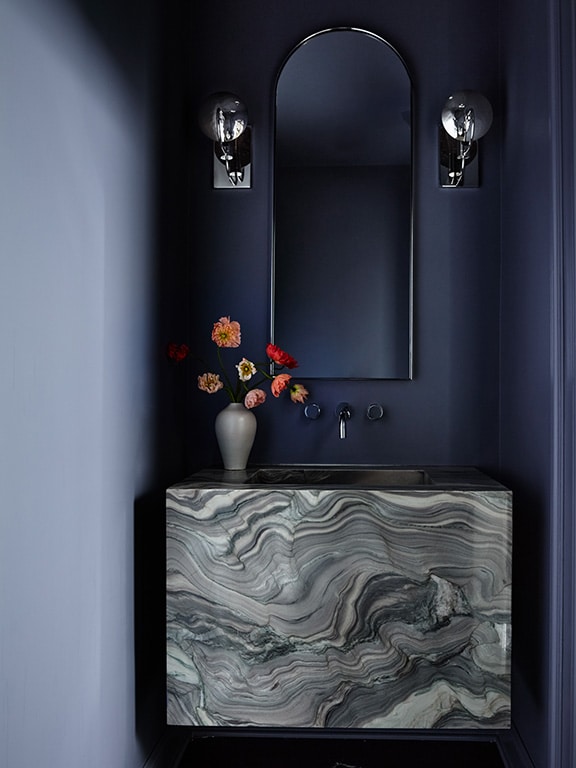 Dark Purple & Marble Sink