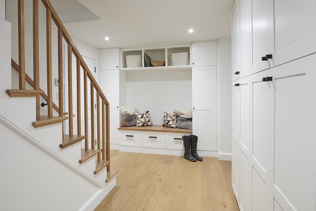 White & Wood Mudroom
