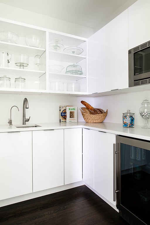 White Wood Corner Pantry